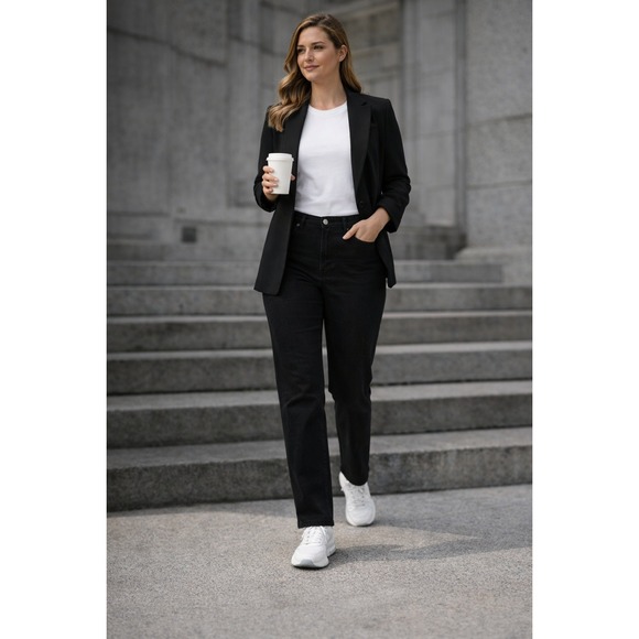 GLORIA VANDERBILT Amanda Slimming Jeans Size 12 Black NWT Classic Rise - Picture 3 of 6